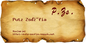 Putz Zsófia névjegykártya